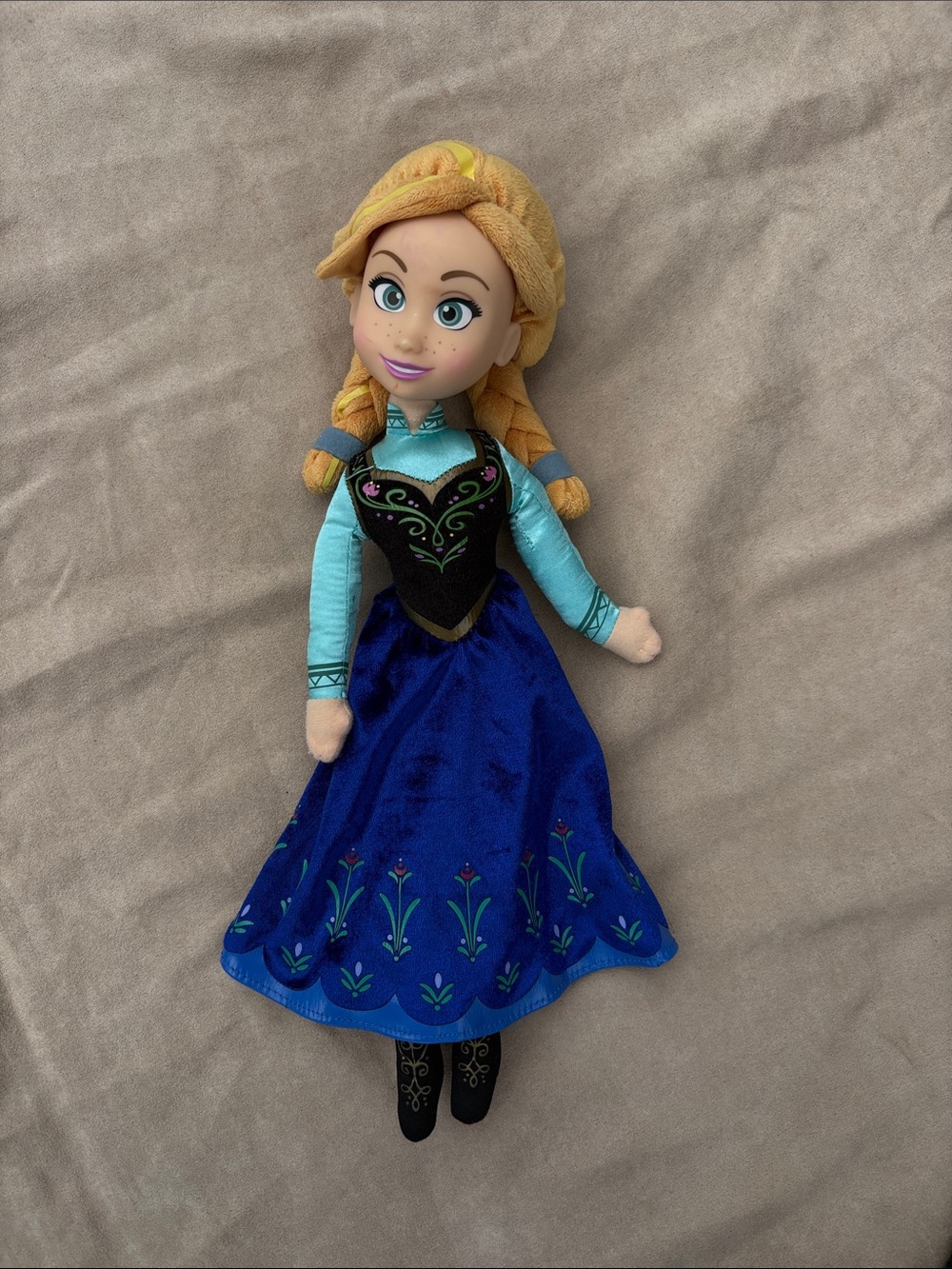 🏰Disney Anna Plush Doll - Blue Dress Kids Toy - 14 in